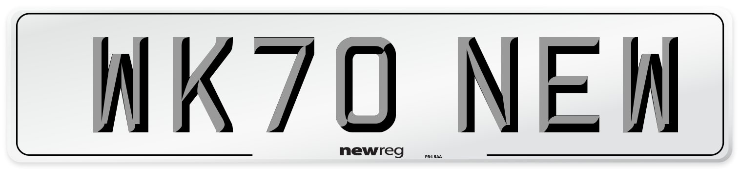 WK70 NEW Number Plate from New Reg